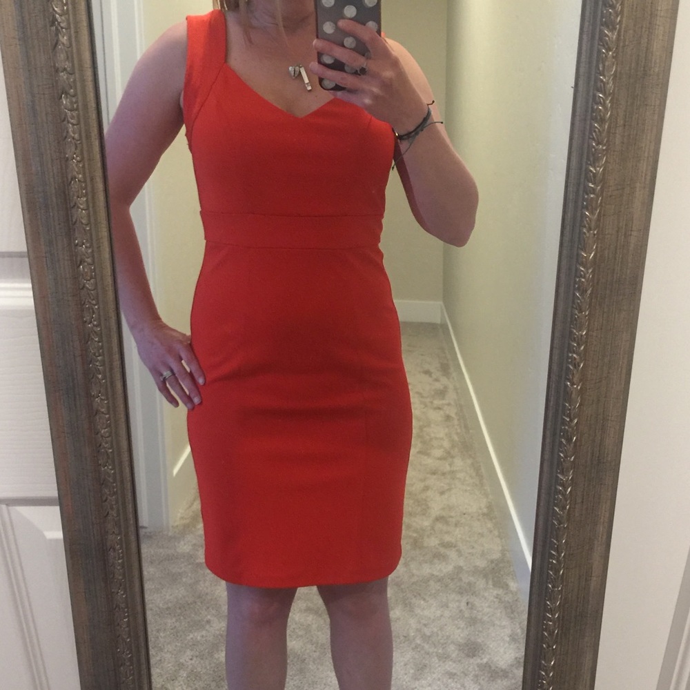 Orange Shift Dress Size 4